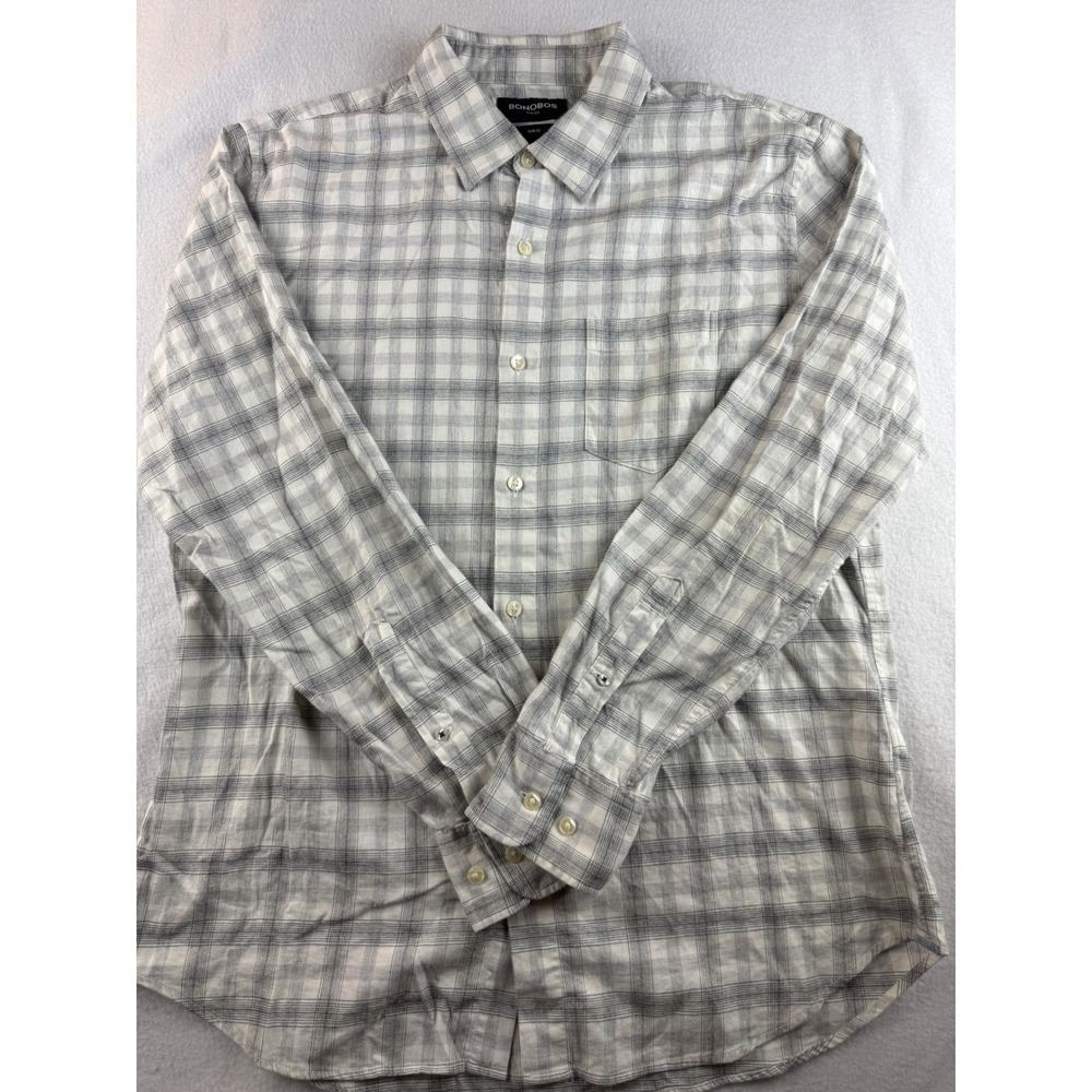Bonobos Stretch Slim Fit‎ Plaid Button Down Long Sleeve Shirt - Men's